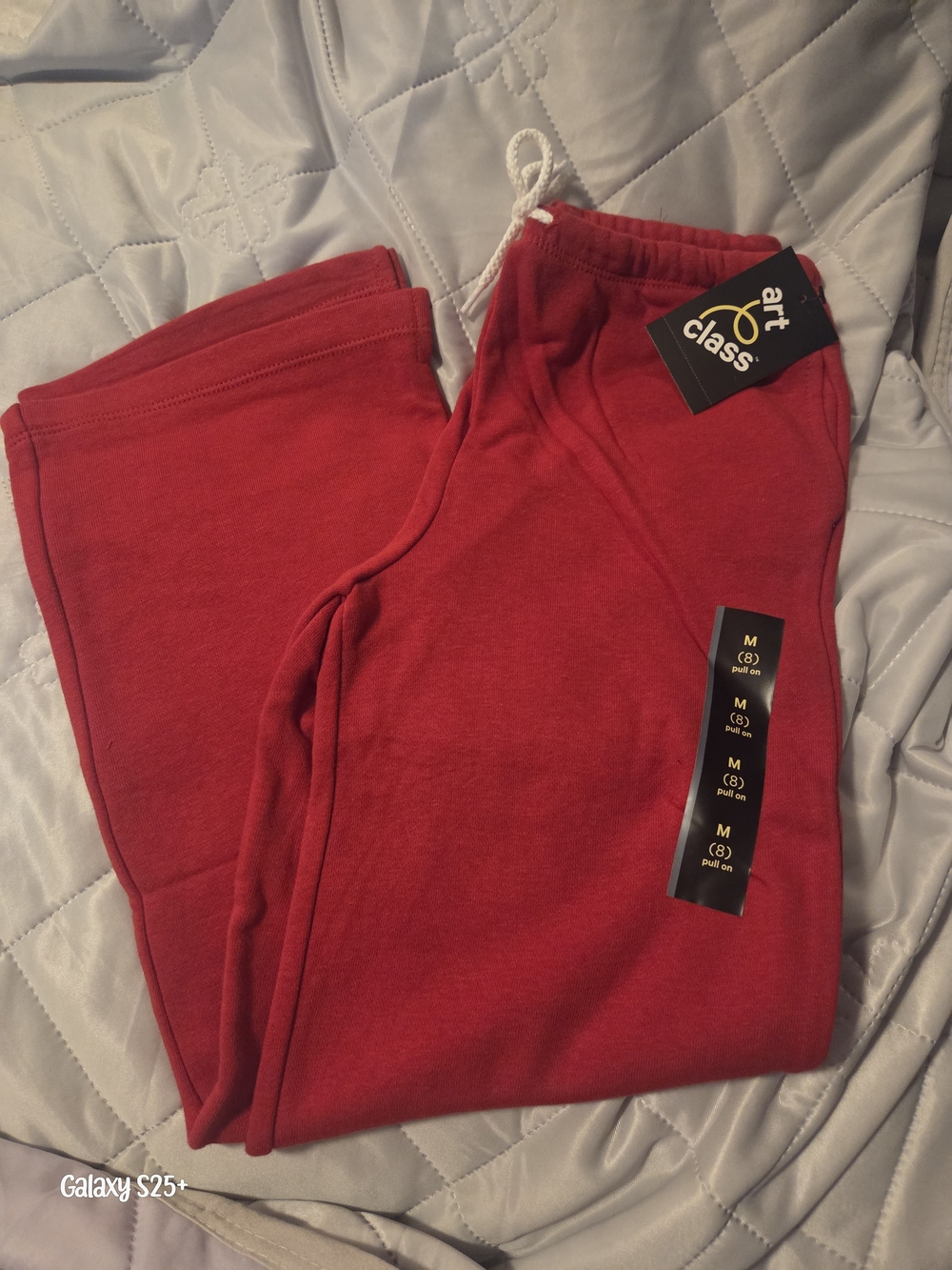 art class Kids Red Drawstring Jogger Sweatpants Size M (8)